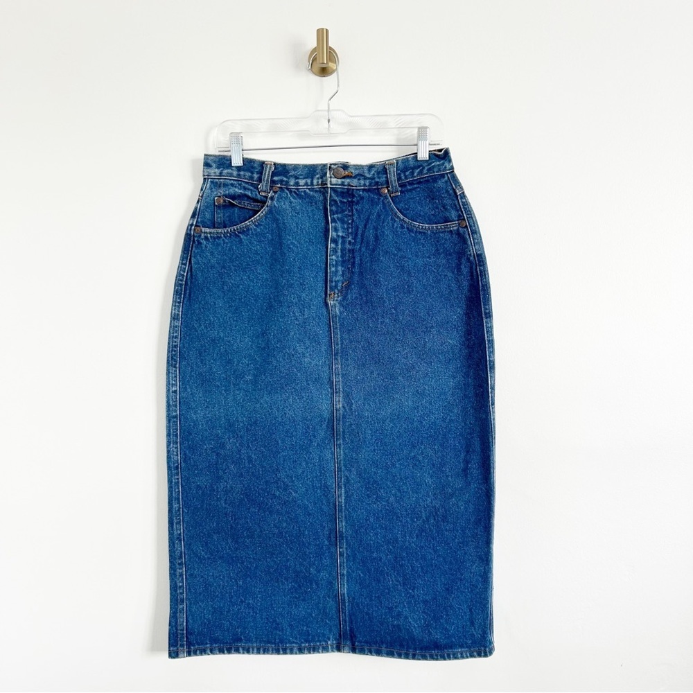 Vintage United Colors of Benetton Denim Midi Skirt Size IT 46 / US Large (L)